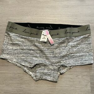 Victoria's Secret Love Pink Heather Gray Boyshorts